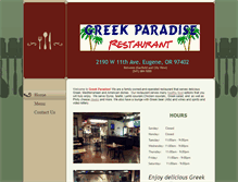 Tablet Screenshot of greekparadiseeugene.com